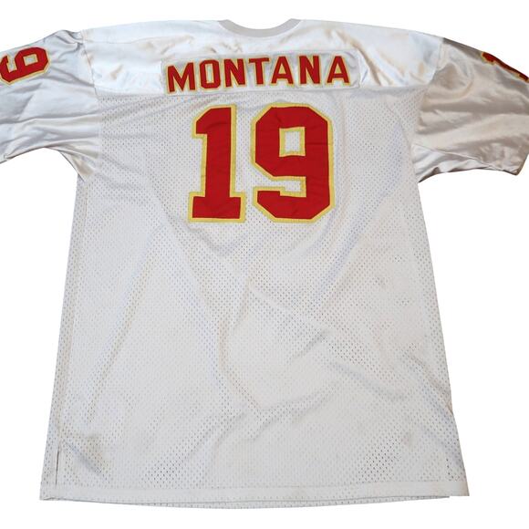 Mitchell & Ness Joe Montana KC Chiefs NFL Throwback Jersey White 1994 Mens Sz 60 - Picture 2 of 16